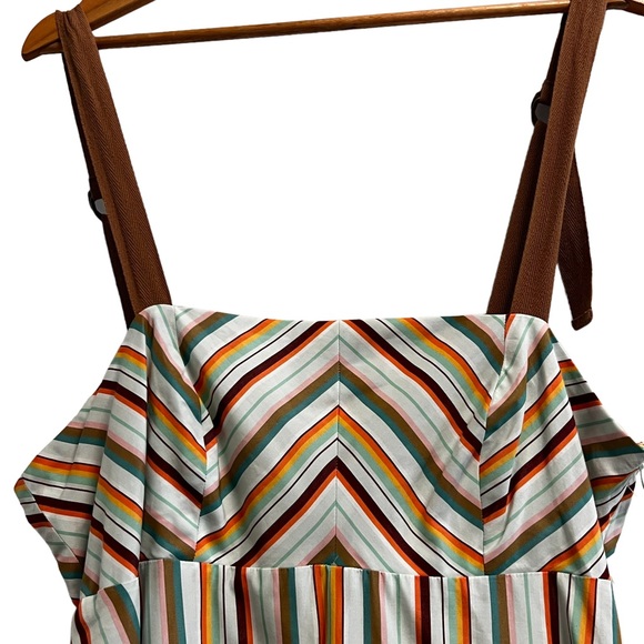 Anthropologie Maeve Square Neck Striped Midi Dress - Picture 8 of 12